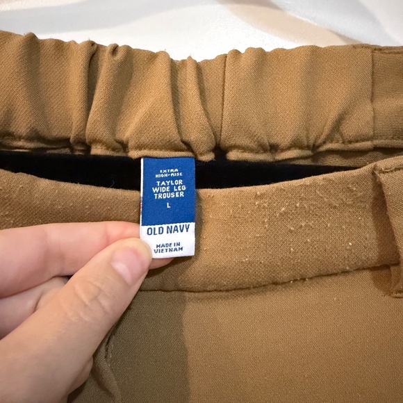 Old Navy Extra High-Waisted Linen-Blend Wide-Leg Taylor Pants, Size Large - Picture 2 of 5